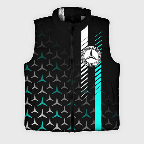 Мужской жилет МЕРСЕДЕС AQUA BLACK GRADIENT / 3D-Светло-серый – фото 1