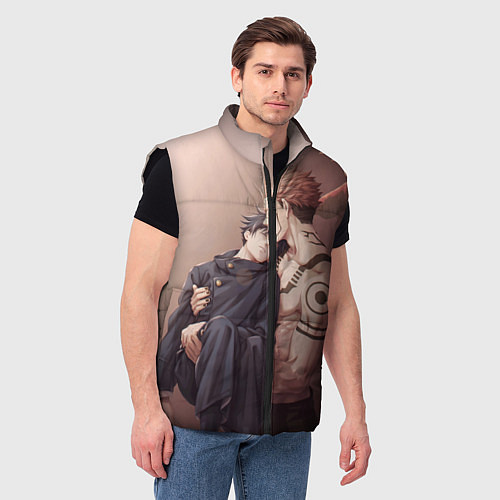 Мужской жилет Магическая битва Jujutsu kai / 3D-Черный – фото 3