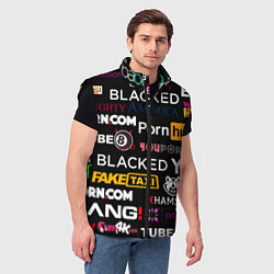 Мужской жилет ПОРНОСТУДИИ PORN STUDIO, цвет: 3D-черный — фото 2