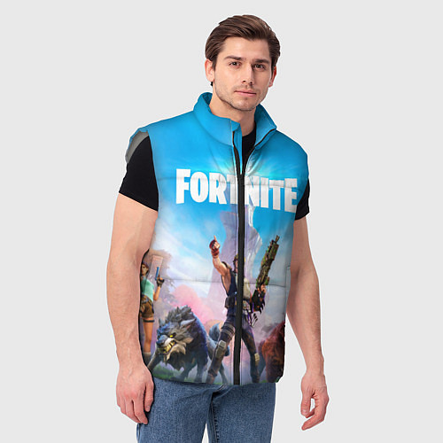 Мужской жилет Fortnite Новая Глава / 3D-Светло-серый – фото 3