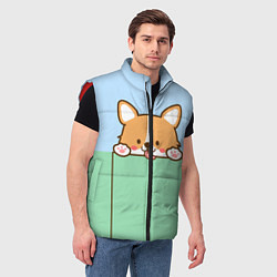 Мужской жилет Милый Корги, цвет: 3D-красный — фото 2