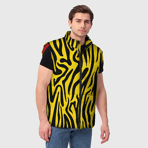 Мужской жилет Тигровые полоски / 3D-Красный – фото 3