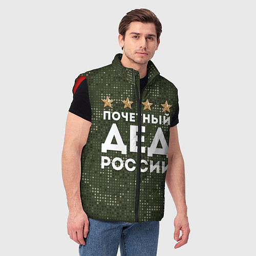 Мужской жилет ПОЧЕТНЫЙ ДЕД РОССИИ / 3D-Красный – фото 3