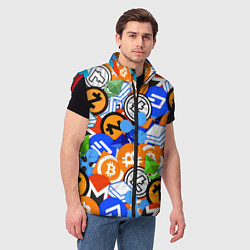 Мужской жилет КРИПТОВАЛЮТЫ CRYPTOCURRENCY, цвет: 3D-красный — фото 2