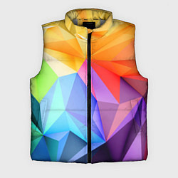 Мужской жилет Радужная геометрия, цвет: 3D-светло-серый