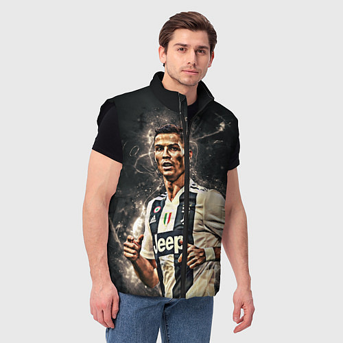 Мужской жилет Криштиану Роналду Ювентус / 3D-Черный – фото 3