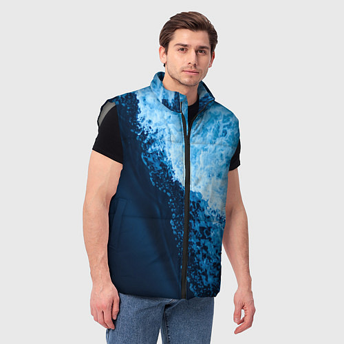 Мужской жилет Море / 3D-Светло-серый – фото 3