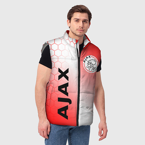 Мужской жилет FC AJAX AMSTERDAM ФК АЯКС / 3D-Светло-серый – фото 3
