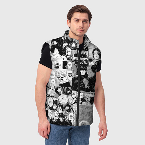 Мужской жилет Магическая Битва / 3D-Черный – фото 3