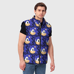 Мужской жилет Sonic pattern, цвет: 3D-черный — фото 2