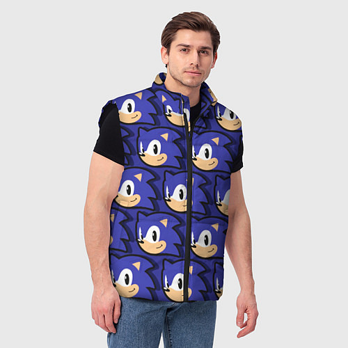 Мужской жилет Sonic pattern / 3D-Черный – фото 3