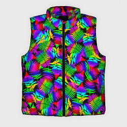 Мужской жилет Неоновый папоротник, цвет: 3D-светло-серый