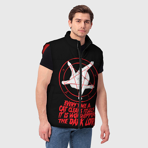 Мужской жилет КОТ САТАНЫ / 3D-Красный – фото 3
