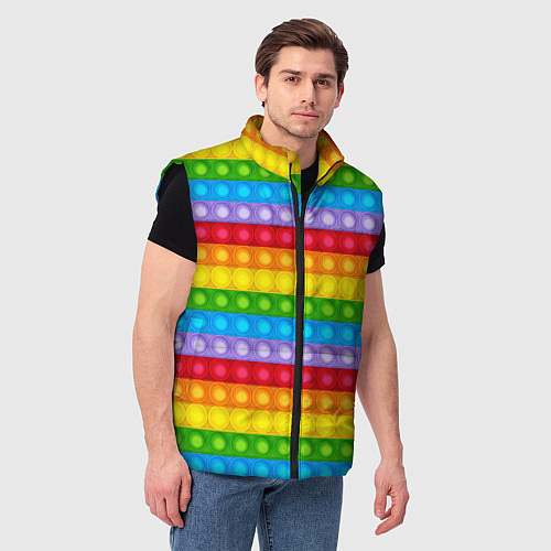 Мужской жилет Pop It / 3D-Черный – фото 3