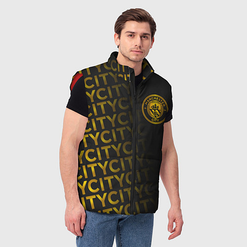Мужской жилет МАНЧЕСТЕР СИТИ ЗОЛОТО GOLD / 3D-Красный – фото 3
