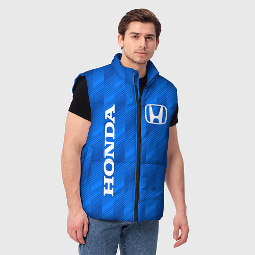 Мужской жилет HONDA BLUE ХОНДА СИНИЙ / 3D-Черный – фото 3