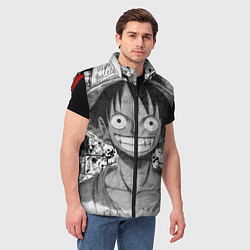Мужской жилет Луфи улыбается one piece, цвет: 3D-красный — фото 2