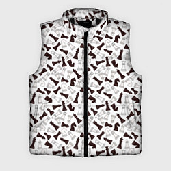 Мужской жилет Шахматные Фигуры, цвет: 3D-черный
