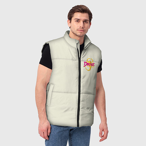 Мужской жилет Drive - Скорпион Спина / 3D-Черный – фото 3