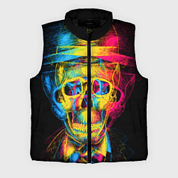 Мужской жилет Череп-анаглиф, цвет: 3D-черный