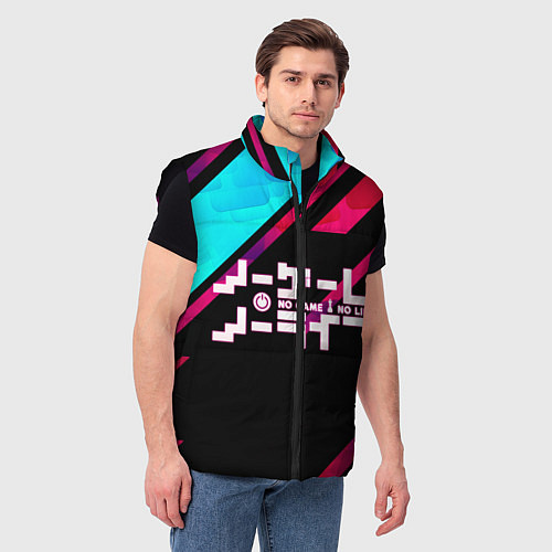 Мужской жилет NO GAME NO LIFE LOGO / 3D-Черный – фото 3