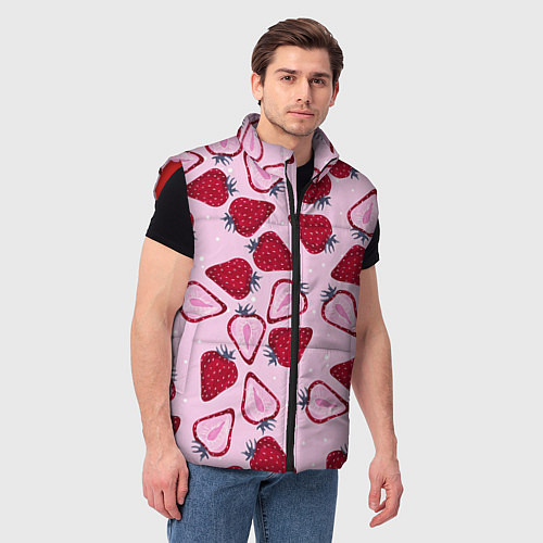 Мужской жилет Клубничка / 3D-Красный – фото 3