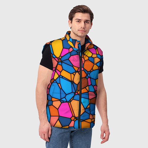 Мужской жилет Mosaic / 3D-Черный – фото 3