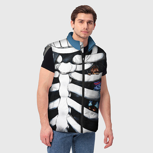 Мужской жилет SANS AND FRISK / 3D-Светло-серый – фото 3