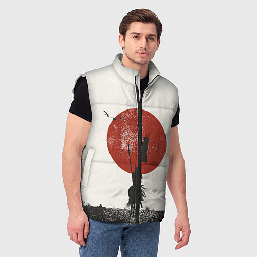 Мужской жилет Самурай на коне / 3D-Черный – фото 3