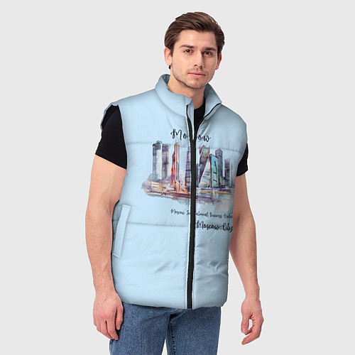 Мужской жилет Москва-Сити / 3D-Черный – фото 3