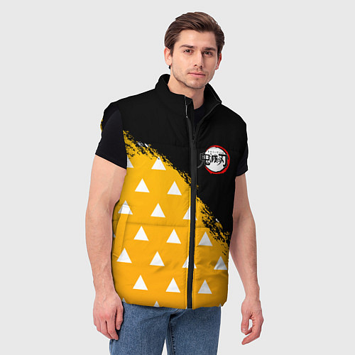 Мужской жилет КОСТЮМ ЗЕНИЦУ ZENITSU KNY / 3D-Черный – фото 3