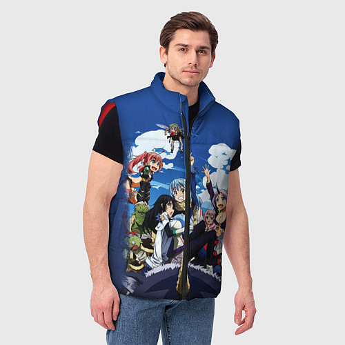 Мужской жилет Мое перерождение в слизь / 3D-Красный – фото 3