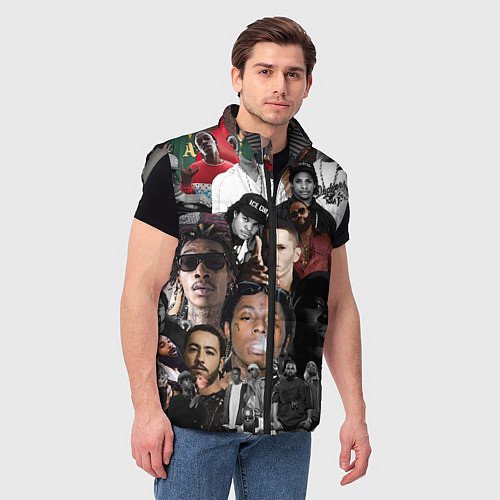 Мужской жилет Короли Рэпа KING RAP / 3D-Светло-серый – фото 3