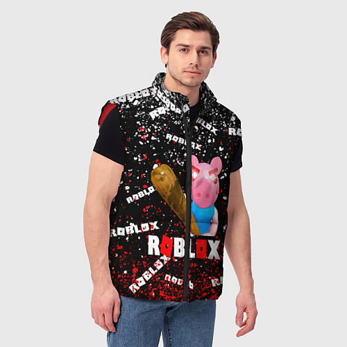 Мужской жилет Roblox piggyСвинка Пигги / 3D-Красный – фото 3
