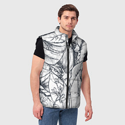 Мужской жилет Тропические листья, цвет: 3D-черный — фото 2