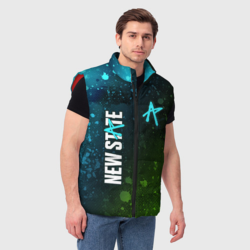 Мужской жилет ПАБГ New State - Брызги / 3D-Красный – фото 3