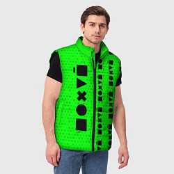 Мужской жилет Безразличие - Космос Паттерн справа, цвет: 3D-черный — фото 2