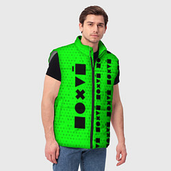 Мужской жилет Безразличие - Космос Паттерн справа, цвет: 3D-светло-серый — фото 2