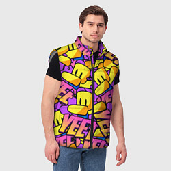 Мужской жилет ROBLOX РОБЛОКС YEET, цвет: 3D-светло-серый — фото 2