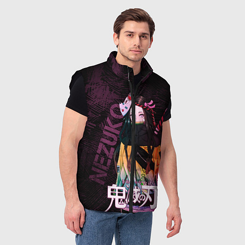 Мужской жилет Незуко Камадо Kimetsu no aiba / 3D-Черный – фото 3