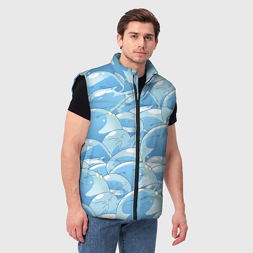 Мужской жилет О МОЕМ ПЕРЕРОЖДЕНИЕ В СЛИЗЬ / 3D-Черный – фото 3