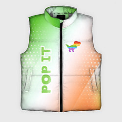 Мужской жилет Поп Ит - Динозавр - Абстракция, цвет: 3D-светло-серый