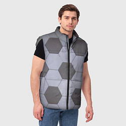 Мужской жилет ФУТБОЛЬНЫЙ МЯЧ, цвет: 3D-светло-серый — фото 2