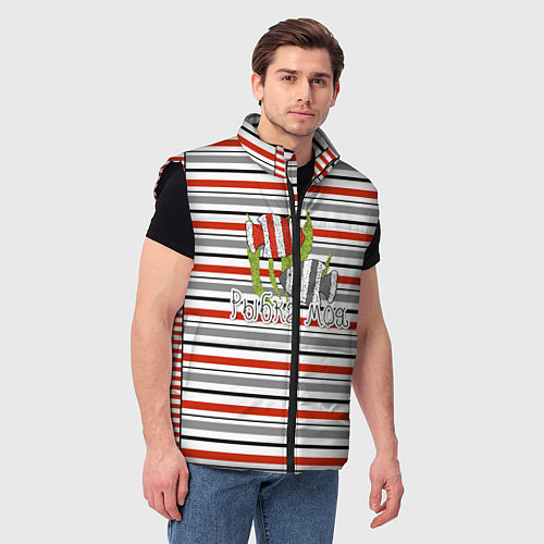 Мужской жилет Рыбка моя Рыбакам / 3D-Черный – фото 3