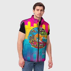 Мужской жилет Путешествие Colorful, цвет: 3D-светло-серый — фото 2