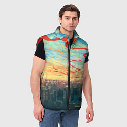 Мужской жилет Токио красками, цвет: 3D-красный — фото 2
