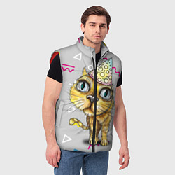 Мужской жилет Котик, цвет: 3D-красный — фото 2