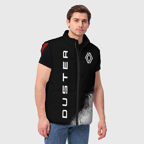 Мужской жилет Renault Duster черно белый / 3D-Красный – фото 3