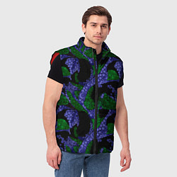 Мужской жилет Абстрактный темный в горох, цвет: 3D-красный — фото 2