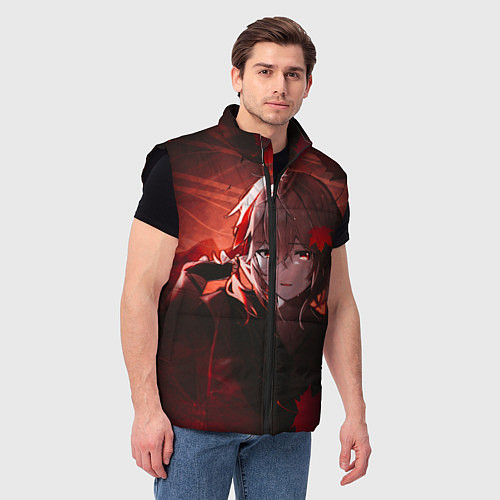 Мужской жилет Кадзуха в кленовых листьях / 3D-Черный – фото 3